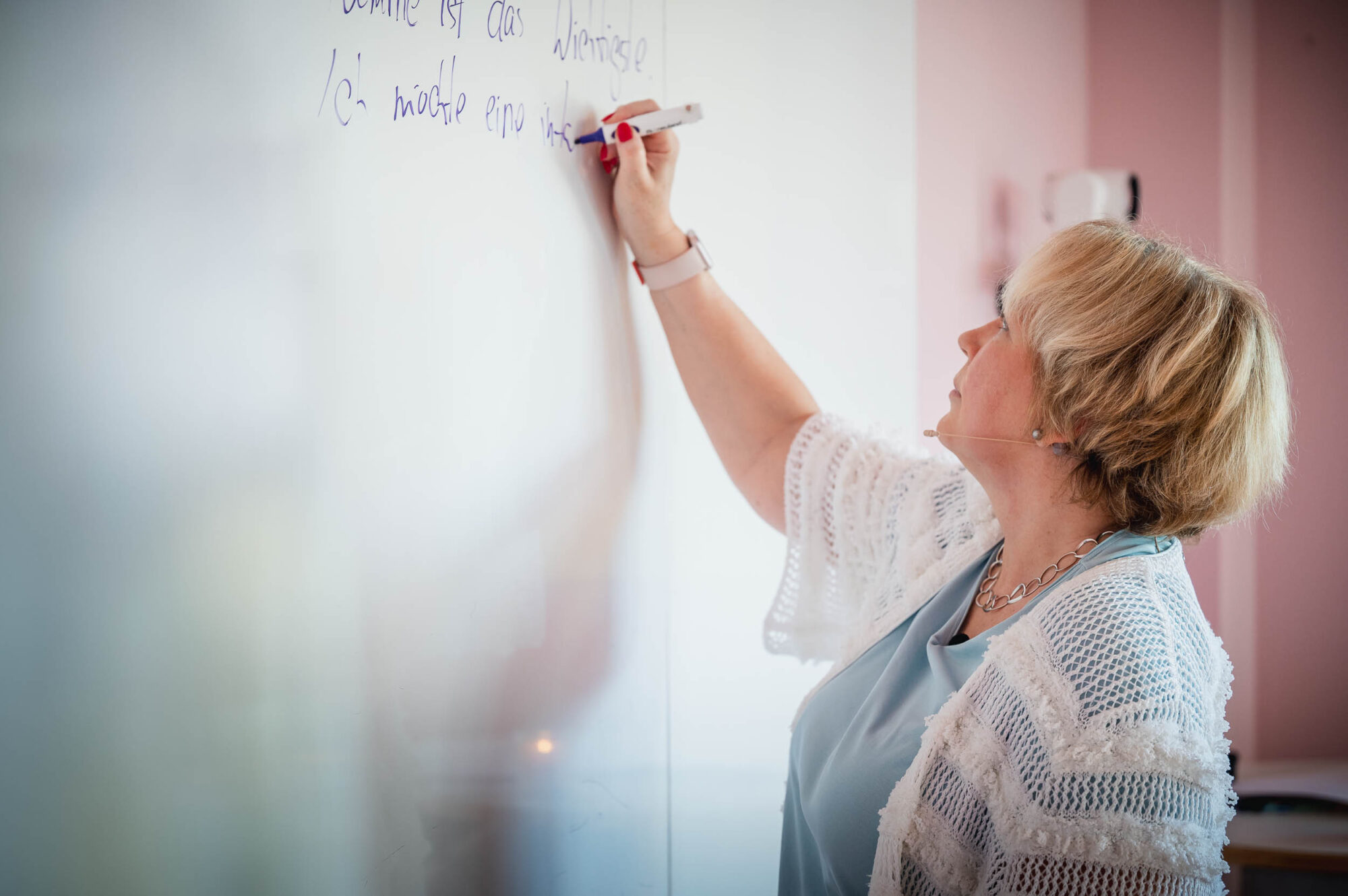 Susanne Lapp am Whiteboard