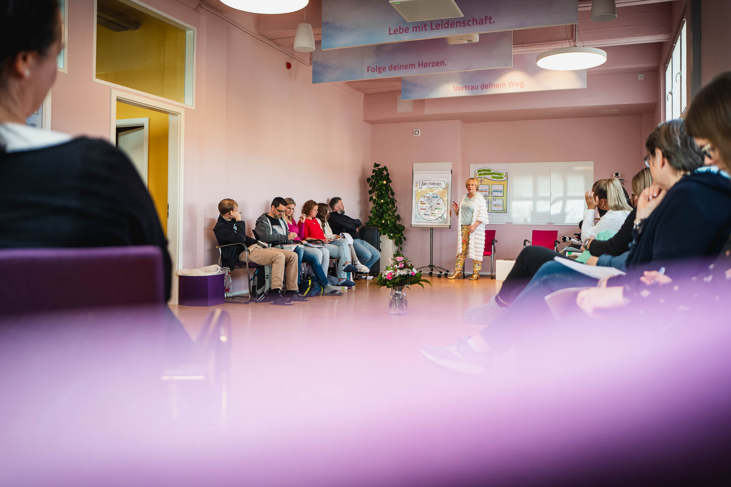 Seminargruppe der NLP Master Ausbildung im Seminarraum des WildWechsel Instituts Frankfurt