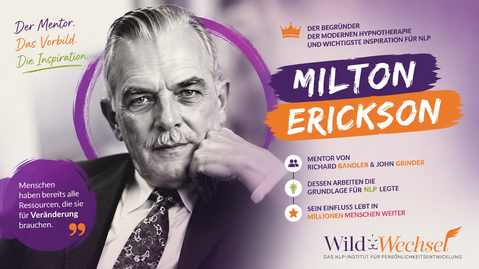 Milton Erickson – wichtigste Inspiration für NLP